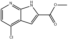 1H-피롤로[2,3-b]피리딘-2-카르복실산,4-클로로-,메틸에스테르 구조식 이미지