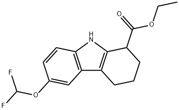 ETHYL 6-(DIFLUOROMETHOXY)-2,3,4,9-TETRAHYDRO-1H-CARBAZOLE-1-CARBOXYLATE Structure