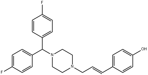 Hydroxy Flunarizine Structure