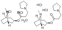 1-Pyrrolidinepropanoic acid, 8-methyl-8-azabicyclo(3.2.1)oct-3-yl este r, dihydrochloride, hydrate, exo- (2:4:1) Structure