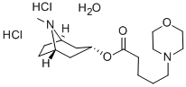 4-Morpholinepentanoic acid, 8-methyl-8-azabicyclo(3.2.1)oct-3-yl ester , dihydrochloride, hydrate, endo- Structure