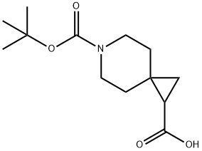 6-(tert-butoxycarbonyl)-6-azaspiro[2.5]octane-1-carboxylic acid 구조식 이미지