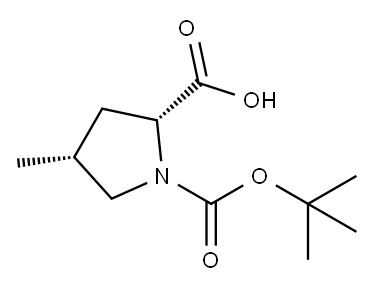 (4R)-1-BOC-4-METHYL-D-PROLINE
 Structure