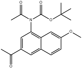 tert-부틸아세틸(3-아세틸-7-메톡시나프탈렌-1-일)카르바메이트 구조식 이미지
