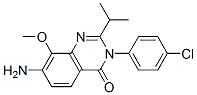 4(3H)-Quinazolinone,  7-amino-3-(4-chlorophenyl)-8-methoxy-2-(1-methylethyl)- Structure