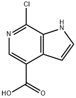 1H-Pyrrolo[2,3-c]pyridine-4-carboxylic acid, 7-chloro- Structure