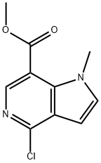 1H-피롤로[3,2-c]피리딘-7-카르복실산,4-클로로-1-메틸-,메틸에스테르 구조식 이미지
