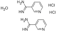 PYRIDINE-3-CARBOXIMIDAMIDE반수화물염산염 구조식 이미지