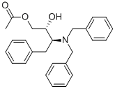 ACETIC ACID (2R,3S)-3-DIBENZYLAMINO-2-HYDROXY-4-PHENYLBUTYL ESTER Structure