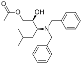 아세트산(2S,3S)-3-DIBENZYLAMINO-2-HYDROXY-5-METHYLHEXYL에스테르 구조식 이미지