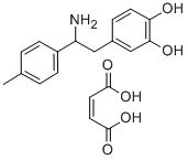 4-(2-Amino-2-(4-methylphenyl)ethyl)-1,2-benzenediol (Z)-2-butenedioate  (1:1) (salt) Structure