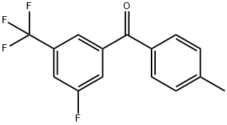 (3-플루오로-5-트리플루오로메틸페닐)-P-톨릴-메타논 구조식 이미지
