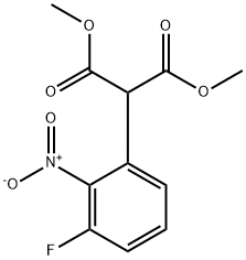 디메틸2-(3-플루오로-2-니트로페닐)말로네이트 구조식 이미지