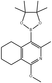 1-Methoxy-3-Methyl-4-(4,4,5,5-tetraMethyl-1,3,2-dioxaborolan-2-yl)-5,6,7,8-tetrahydroisoquinoline 구조식 이미지