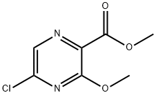 2-Pyrazinecarboxylic acid, 5-chloro-3-methoxy-, methyl ester 구조식 이미지