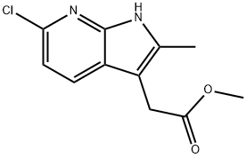 1H-Pyrrolo[2,3-b]pyridine-3-acetic acid, 6-chloro-2-Methyl-, Methyl ester Structure