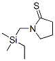 2-Pyrrolidinethione,  1-[(ethyldimethylsilyl)methyl]- Structure