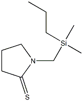 2-Pyrrolidinethione,  1-[(dimethylpropylsilyl)methyl]- Structure