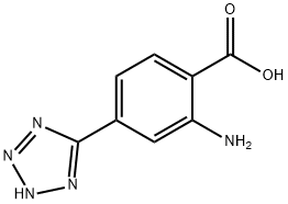 2-AMINO-4-(1H-TETRAZOL-5-YL)BENZOIC ACID 구조식 이미지