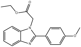 [2-(4-METHOXY-PHENYL)-BENZOIMIDAZOL-1-YL]-ACETIC ACID ETHYL ESTER Structure