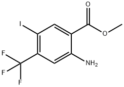 methyl 2-amino-5-iodo-4-(trifluoromethyl)benzoate 구조식 이미지