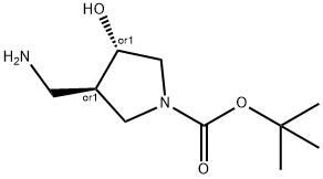 1-Boc-3-aminomethyl-4-hydroxypyrrolidine Structure