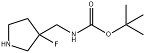 tert-butyl N-[(3-fluoropyrrolidin-3-yl)methyl]carbamate Structure