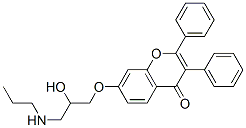 7-[3-(Propylamino)-2-hydroxypropoxy]-2,3-diphenylchromone Structure