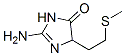 4H-Imidazol-4-one,  2-amino-3,5-dihydro-5-[2-(methylthio)ethyl]- Structure