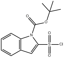TERT-부틸2-(클로로술포닐)-1H-인돌-1-카르복실레이트 구조식 이미지
