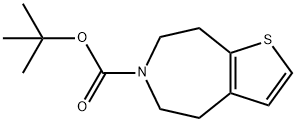 4,5,7,8-테트라하이드로-6H-티에노[2,3-D]아제핀-6-카복실산,T-부틸레스터 구조식 이미지