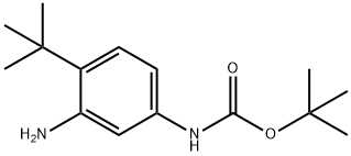 (3-Amino-4-tert-butylphenyl)carbamic acid tert-butyl ester Structure