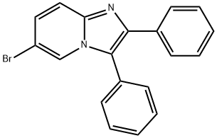 6-브로모-2,3-디페닐-이미다조[1,2-a]피리딘 구조식 이미지
