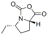 1H,3H-Pyrrolo[1,2-c]oxazole-1,3-dione,5-ethyltetrahydro-,(5S-trans)-(9CI) Structure