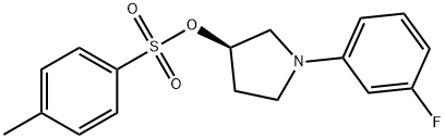 3-Pyrrolidinol, 1-(3-fluorophenyl)-, 3-(4-methylbenzenesulfonate), (3R)- 구조식 이미지