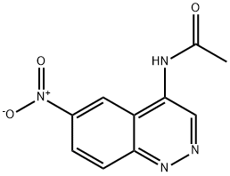 N-(6-nitro-4-cinnolinyl)-Acetamide 구조식 이미지