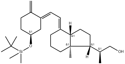 (S)-2-((1R,3aS,7aR,E)-4-((E)-2-((S)-5-((tert-butyldiMethylsilyl)oxy)-2-Methylenecyclohexylidene)ethylidene)-7a-Methyloctahydro-1H-inden-1-yl)propan-1-ol Structure