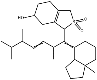 3-[7a-Methyl-1-(1,4,5-trimethyl-hex-2-enyl)-octahydro-inden-4-ylidenemethyl]-2,2-dioxo-2,3,4,5,6,7-hexahydro-1H-2l6-benzo[c]thiophen-5-ol Structure