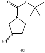 (S)-1-BOC-3-아미노-피롤리딘HCL 구조식 이미지