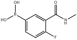 4-FLUORO-3-(METHYLCARBAMOYL)BENZENEBORONIC ACID 구조식 이미지