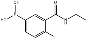 3-(ETHYLCARBAMOYL)-4-FLUOROBENZENEBORONIC ACID 구조식 이미지