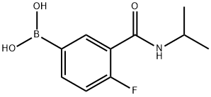 4-FLUORO-3-(ISOPROPYLCARBAMOYL)BENZENEBORONIC ACID 구조식 이미지