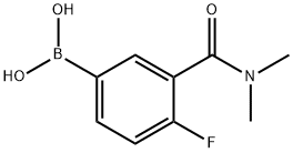 3-(DIMETHYLCARBAMOYL)-4-FLUOROBENZENEBORONIC ACID Structure
