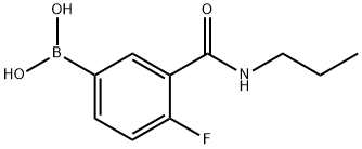4-FLUORO-3-(N-PROPYLCARBAMOYL)BENZENEBORONIC ACID 구조식 이미지