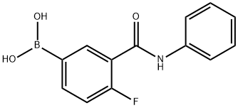 4-FLUORO-3-(PHENYLCARBAMOYL)BENZENEBORONIC ACID 구조식 이미지
