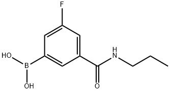 3-FLUORO-5-(N-PROPYLCARBAMOYL)벤젠보론산 구조식 이미지