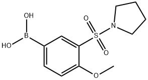 4-METHOXY-3-(피롤리딘-1-일설포닐)벤즈네붕산 구조식 이미지