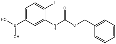 3-(BOC-Amino)-4-fluorophenylboronic aicd Structure