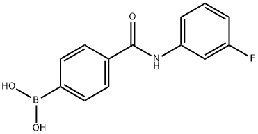 4-(3-FLUOROPHENYLCARBAMOYL)PHENYLBORONIC ACID 구조식 이미지