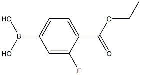 4-에톡시카르보닐-3-플루오로페닐보론산 구조식 이미지